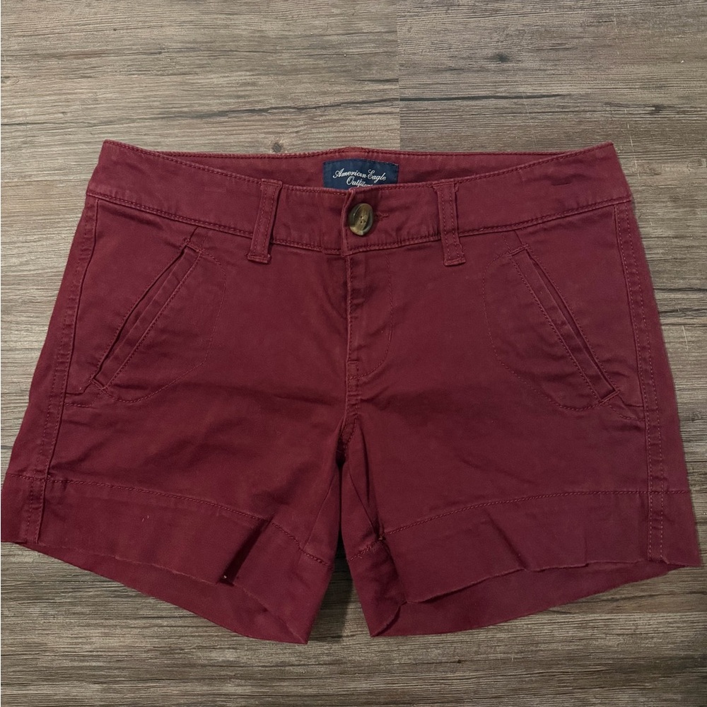 American Eagle Outfitters Women’s Burgundy Casual Shorts